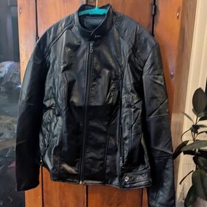 Women's Black Vegan Leather Jacket